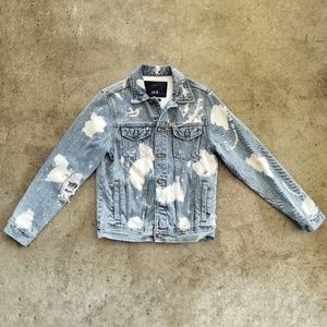 ZARA MENS DISTRESSED DENIM JACKET